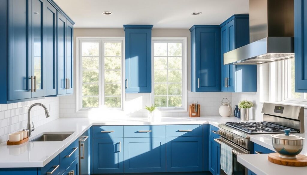 blue cabinet design