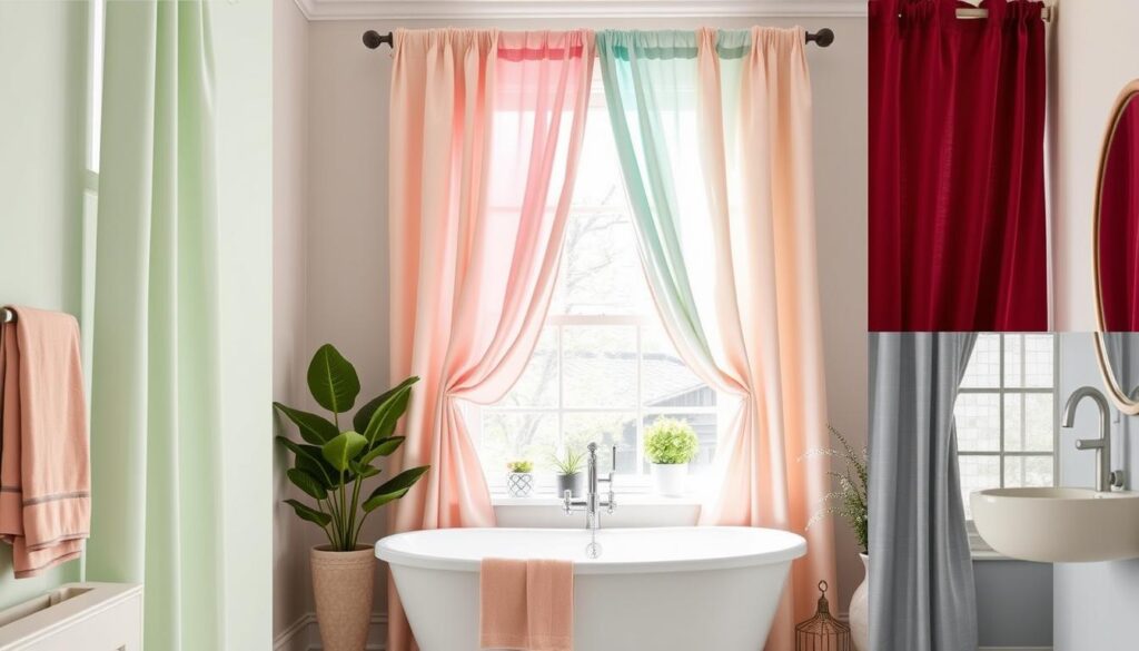 Bathroom Curtain Color Palettes