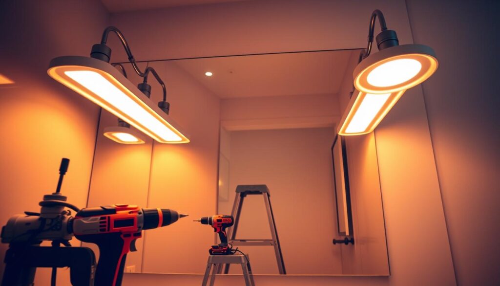 Installation of led vanity lights