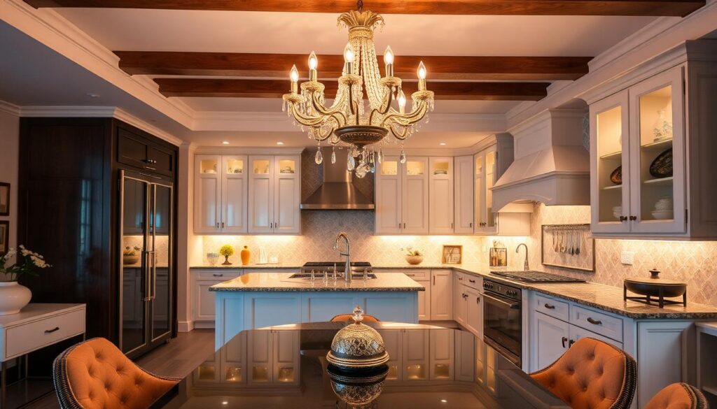 Kitchen Chandelier Placement