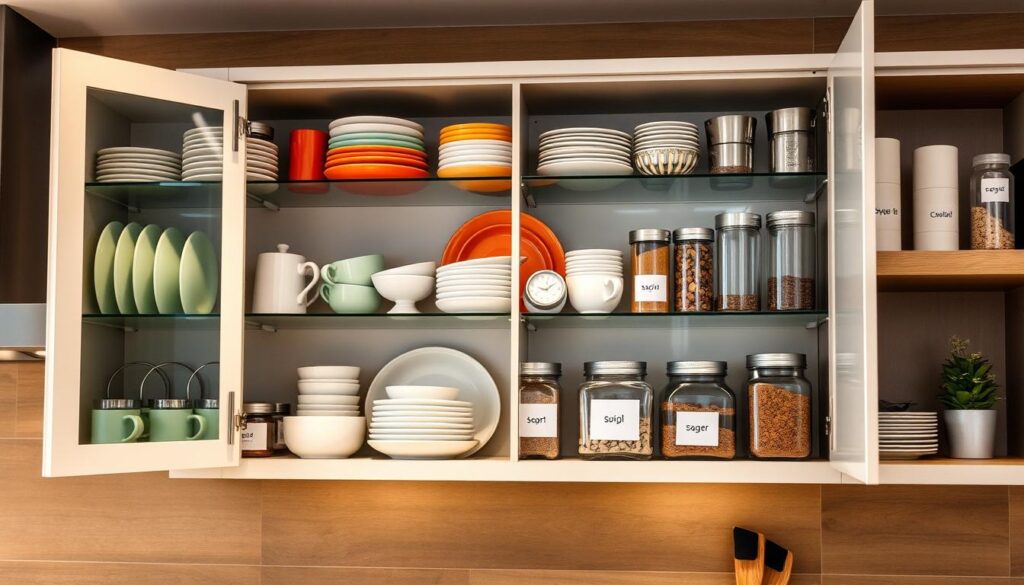 Kitchen Wall Cabinet Organization