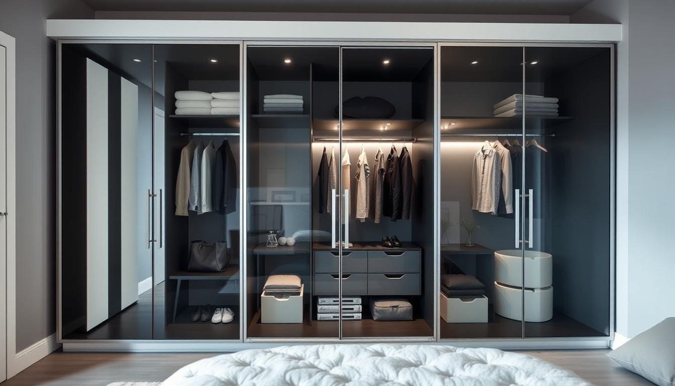 glass wardrobe