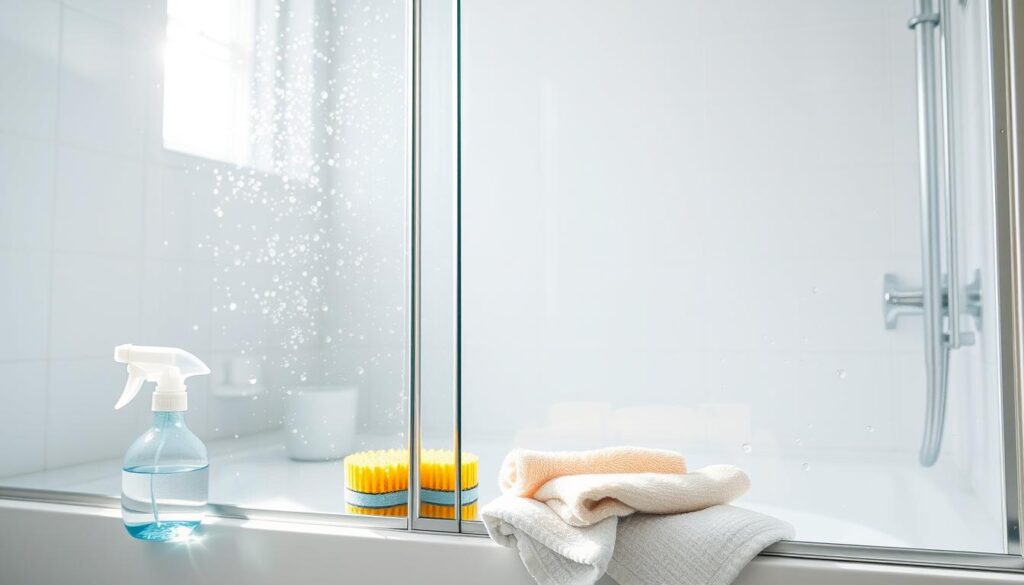 how to clean glass shower doors