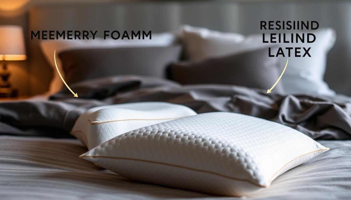 memory foam and latex pillows