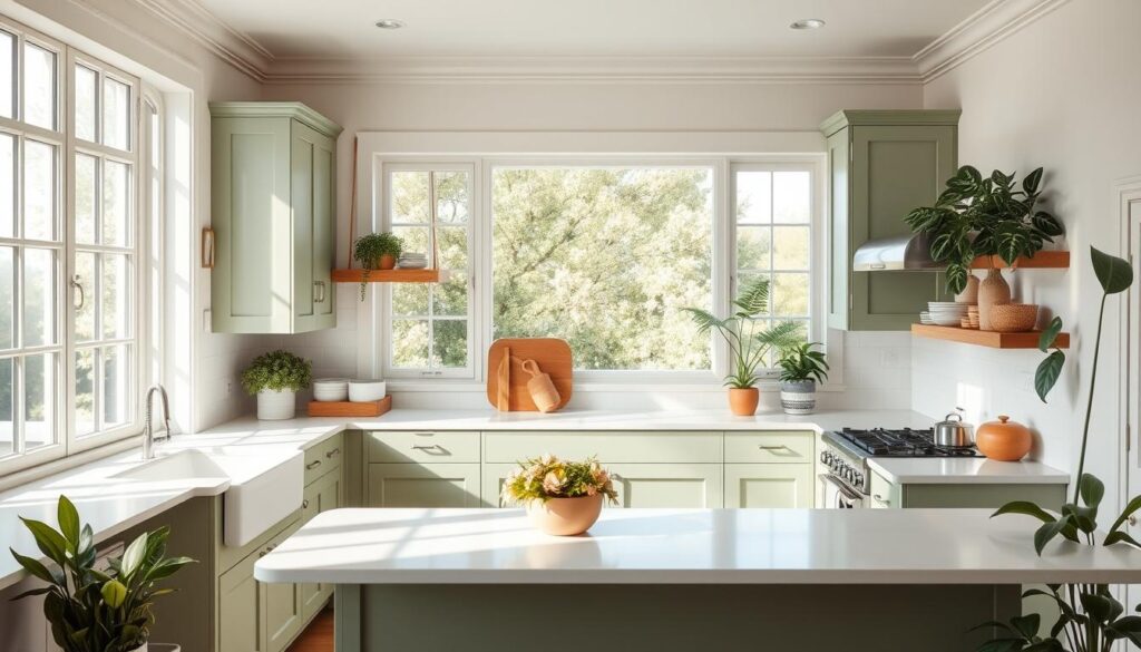 sage green kitchen cabinets