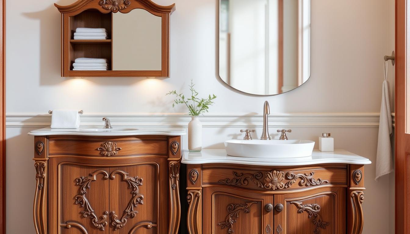 wood bathroom vanity