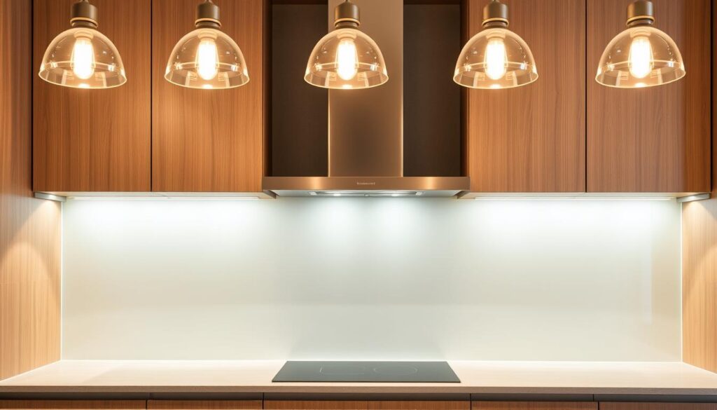 Contemporary Glass Backsplash Design